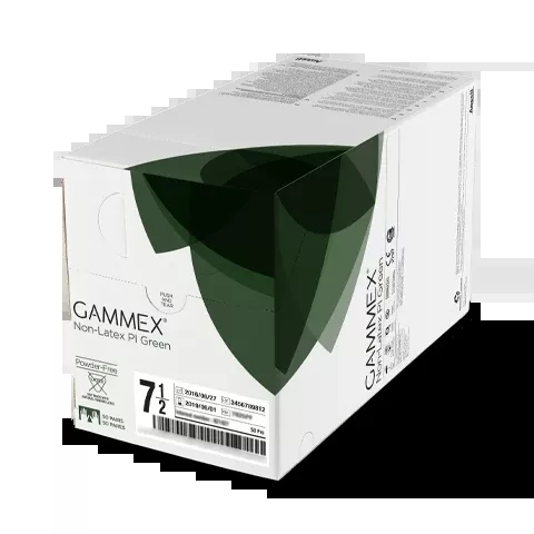 Novaplus Gloves, Gammex PI Green Glove, Polyisoprene, Non-Latex