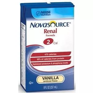 Novasource Renal Nutritional Support, Vanilla Flavor, Liquid, 8 oz. Brik Pak