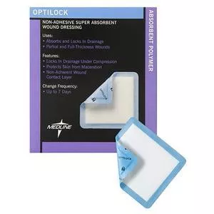 OptiLock Non-Adhesive Dressing 6.5" x 10" with 5.5" x 8.9" Pad