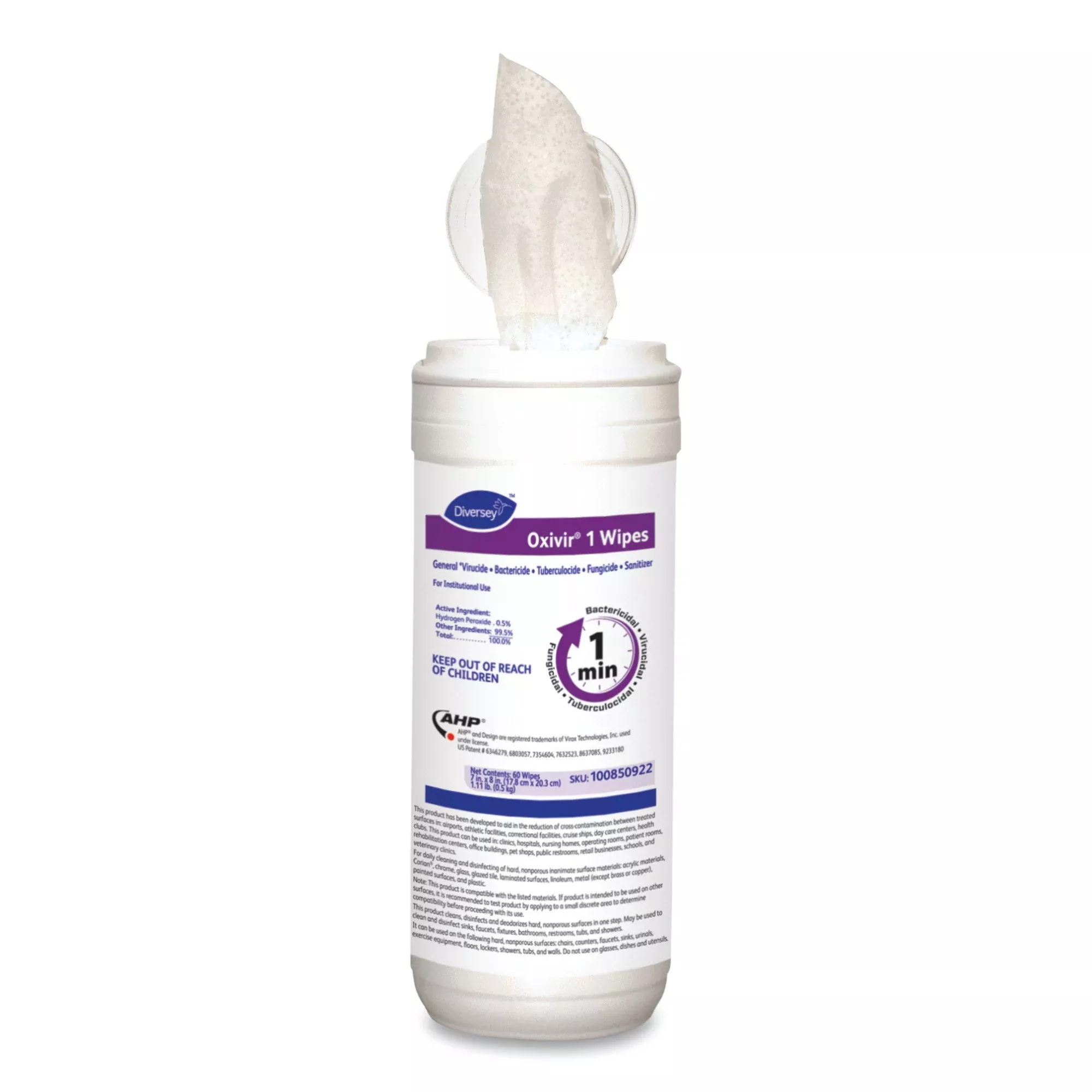 Oxivir 1 Surface Disinfectant Cleaner Wipes, Canister