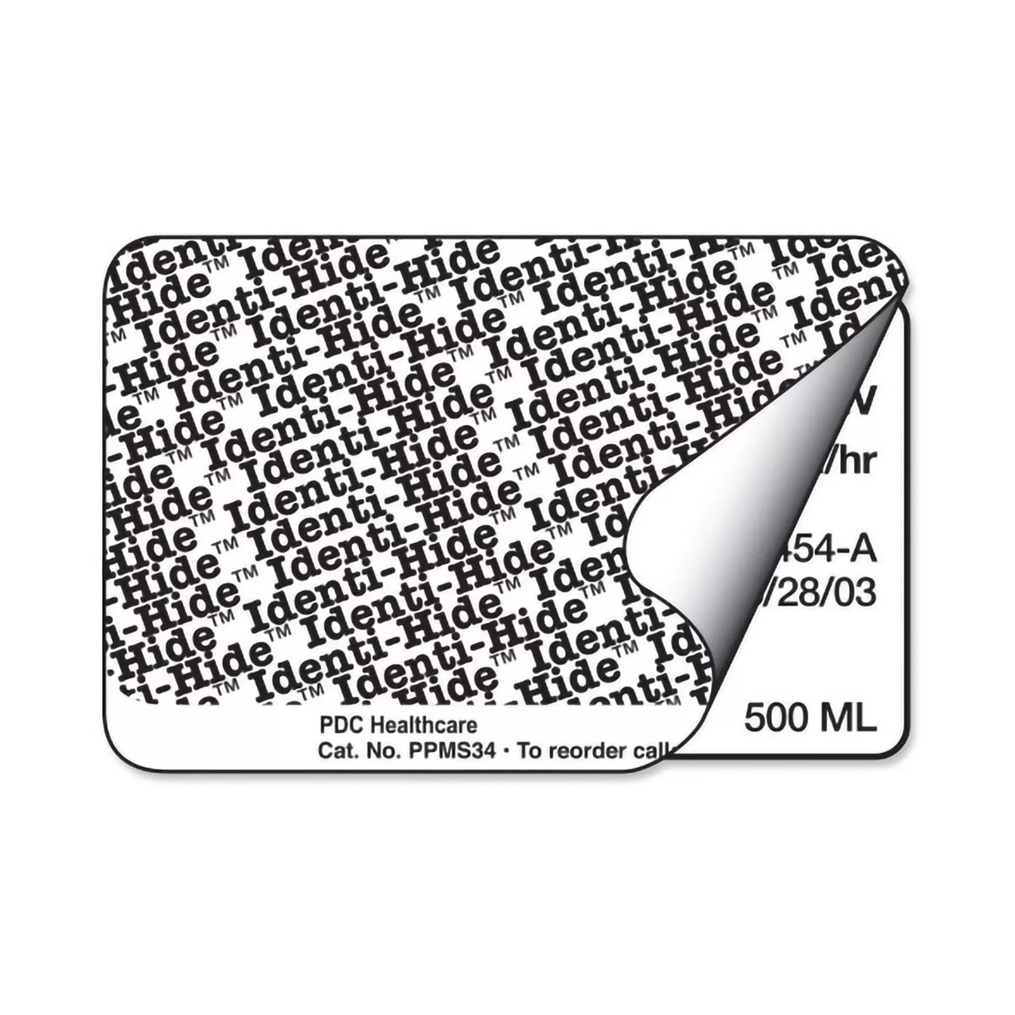 PDC Identi-Hide™ Protection Label, 2 x 3 Inch