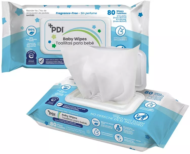 PDI Baby Wipes, Fragrance Free