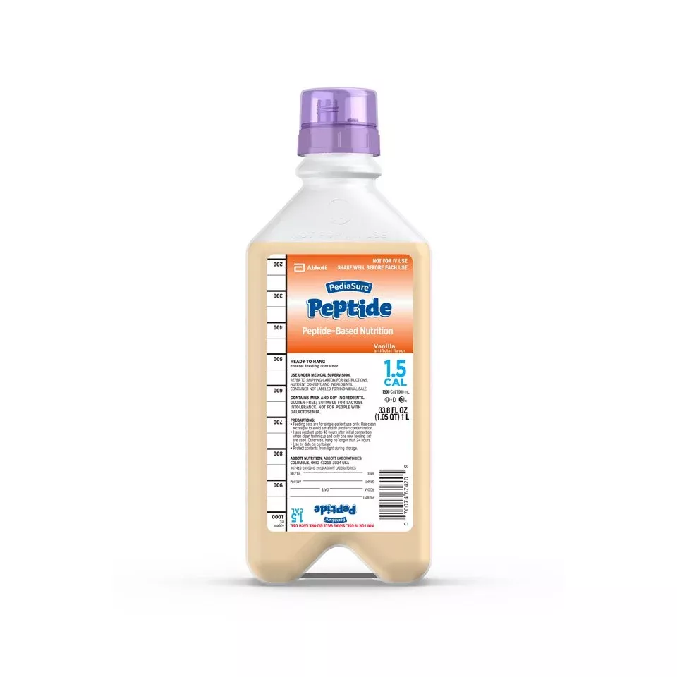 PediaSure Peptide 1.5 Cal Peptide-Based Nutrition, Vanilla, 33.8-oz. bottle