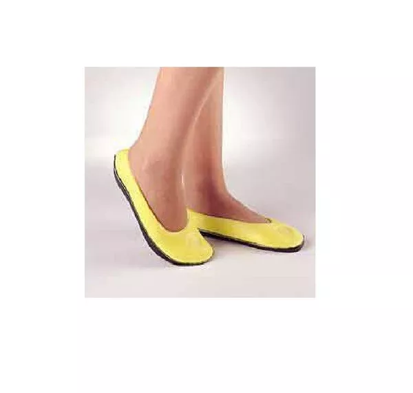 Pillow Paws Below the Ankle Slippers Small 1 Each, Lemon