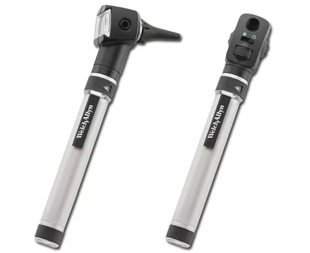 Pocket Otoscope with Throat Illuminator and Handle
