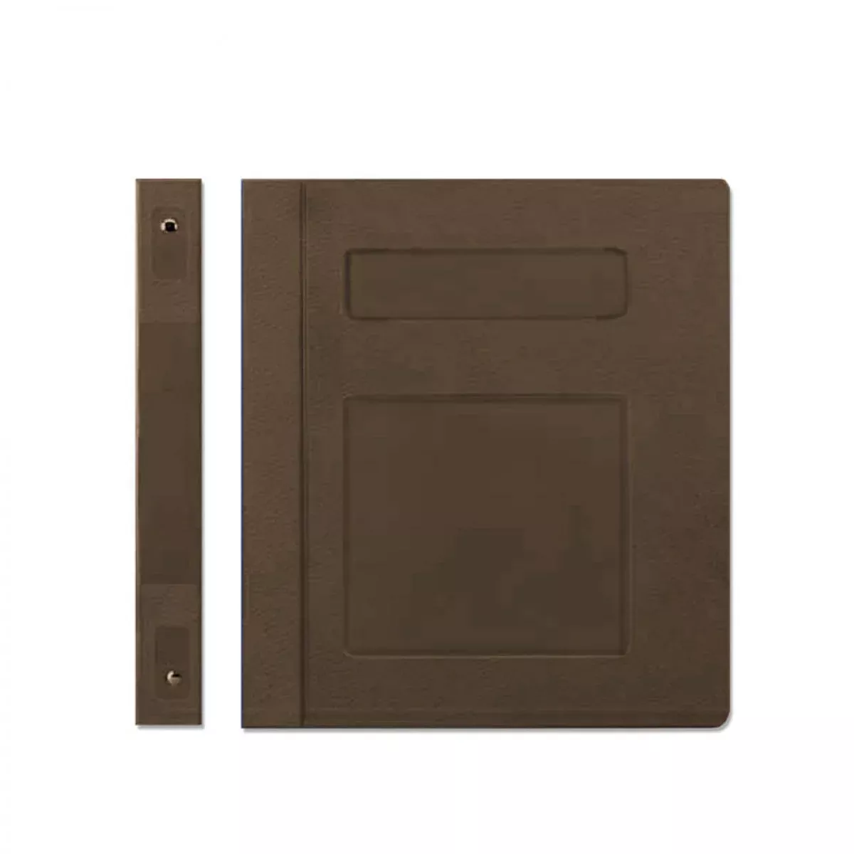 Poly Binder Side Open 5-Ring Blank Front Brown 3" 1 Each