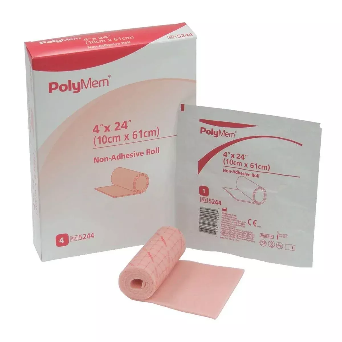 PolyMem Nonadhesive without Border Foam Dressing, 4 x 24 Inch