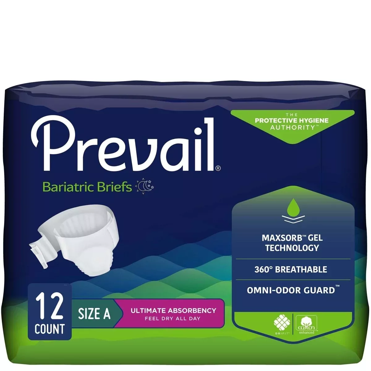 Prevail Bariatric Ultimate Incontinence Briefs