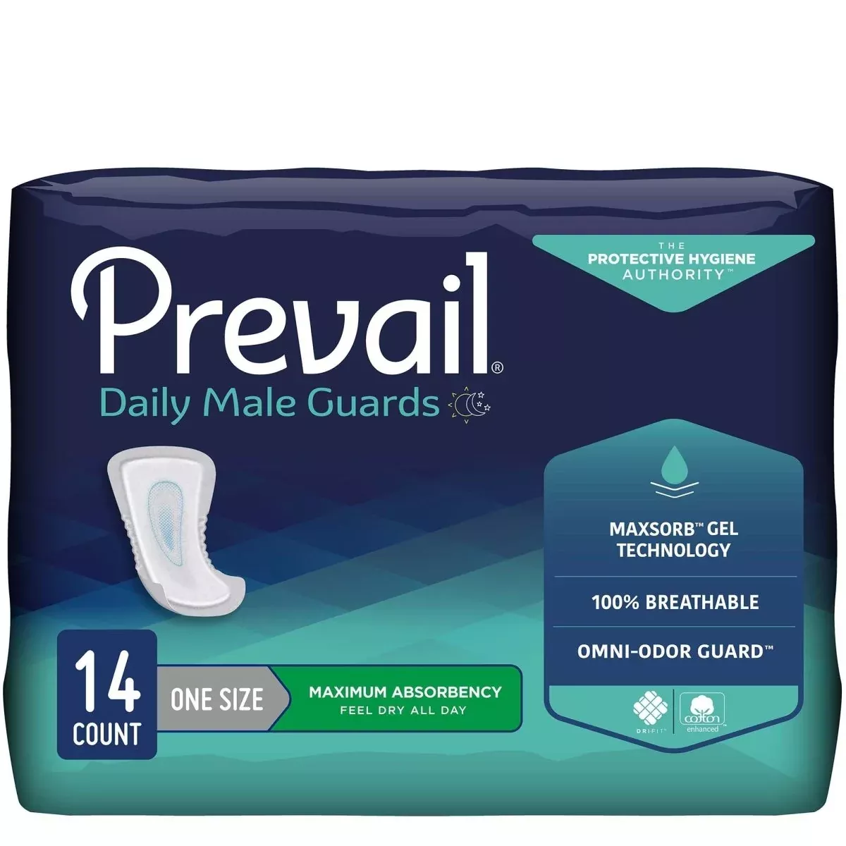 Prevail Daily Male Guards Maximum Bladder Control Pad