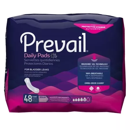 Prevail Daily Pads Female Disposable Bladder Control Pad