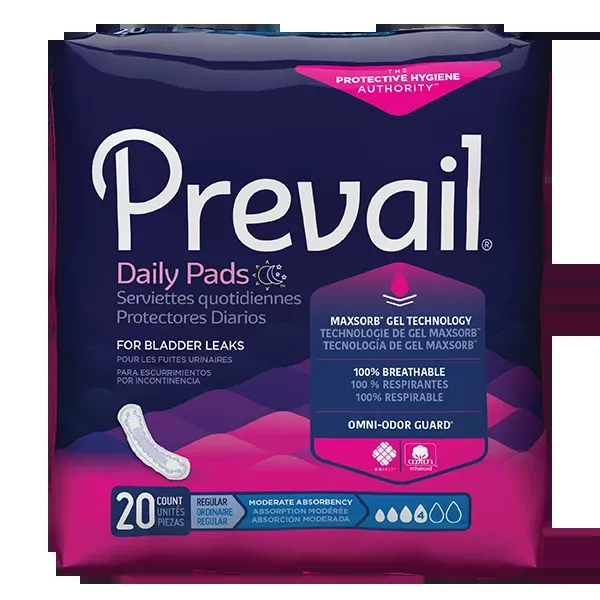 Prevail Moderate Absorbency Bladder Control Pads