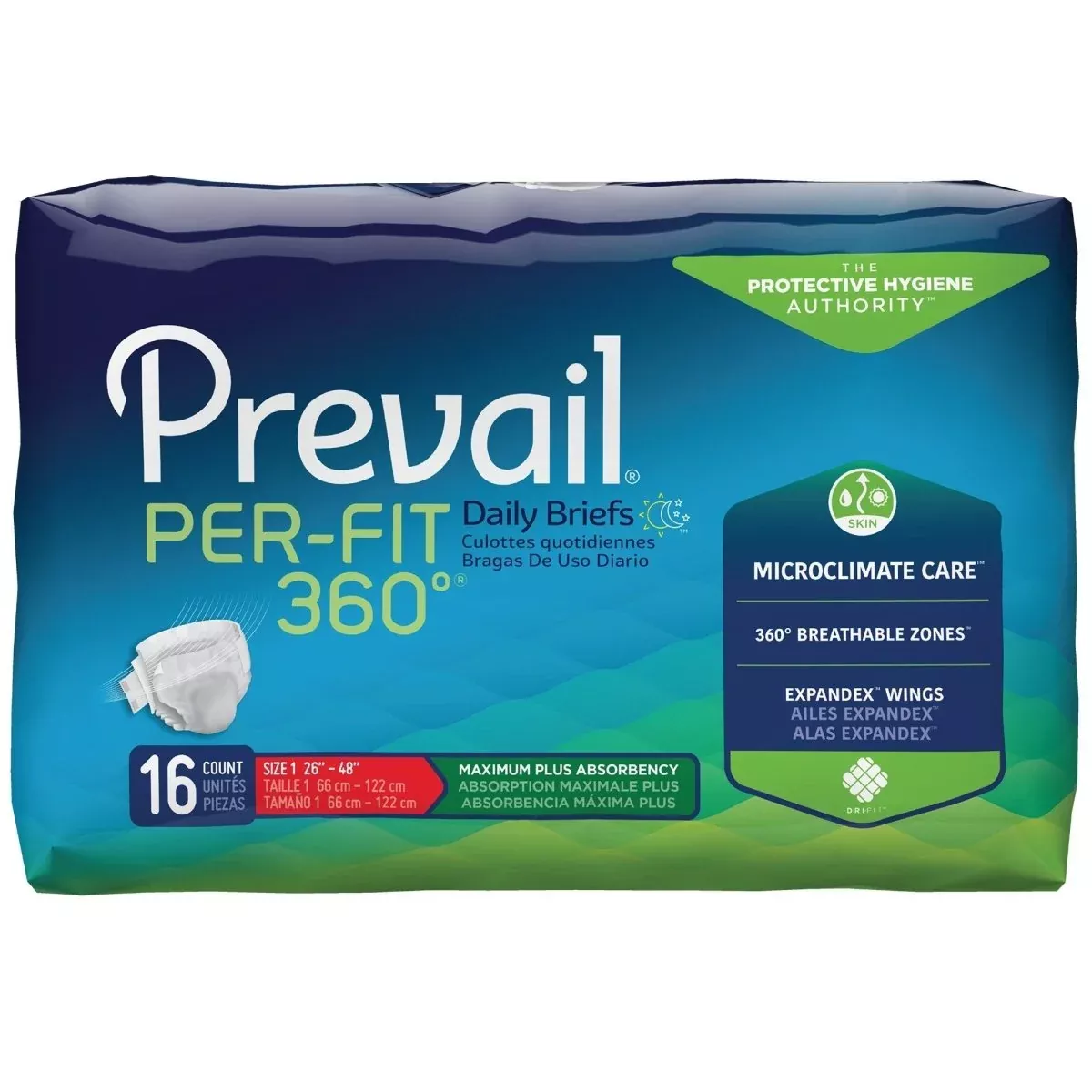 Prevail Per-Fit 360° Maximum Plus Incontinence Briefs