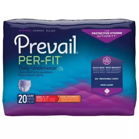 Prevail Per-Fit Women Disposable Contoured Absorbent Underwear