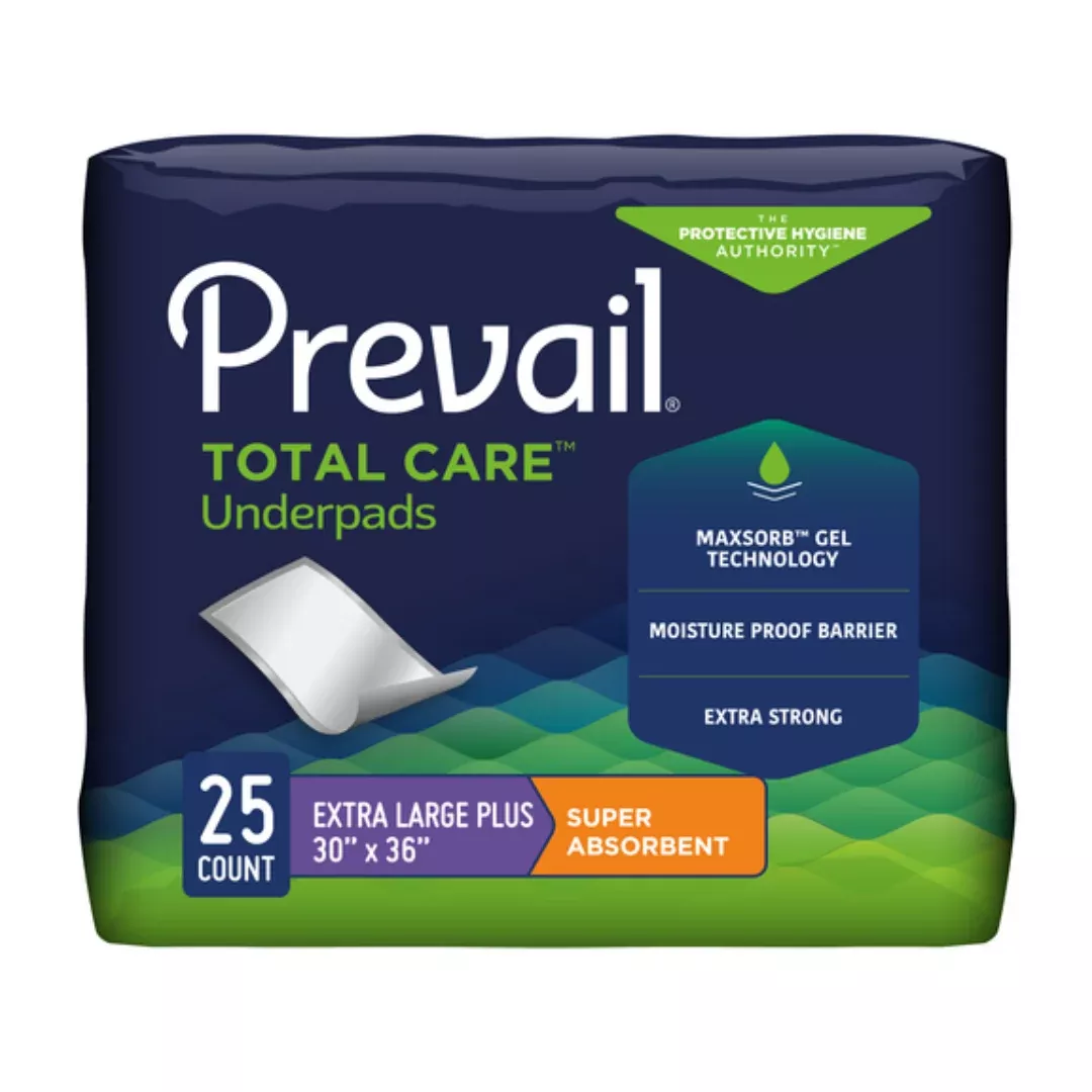 Prevail Super Absorbent Underpad - Clear Bag