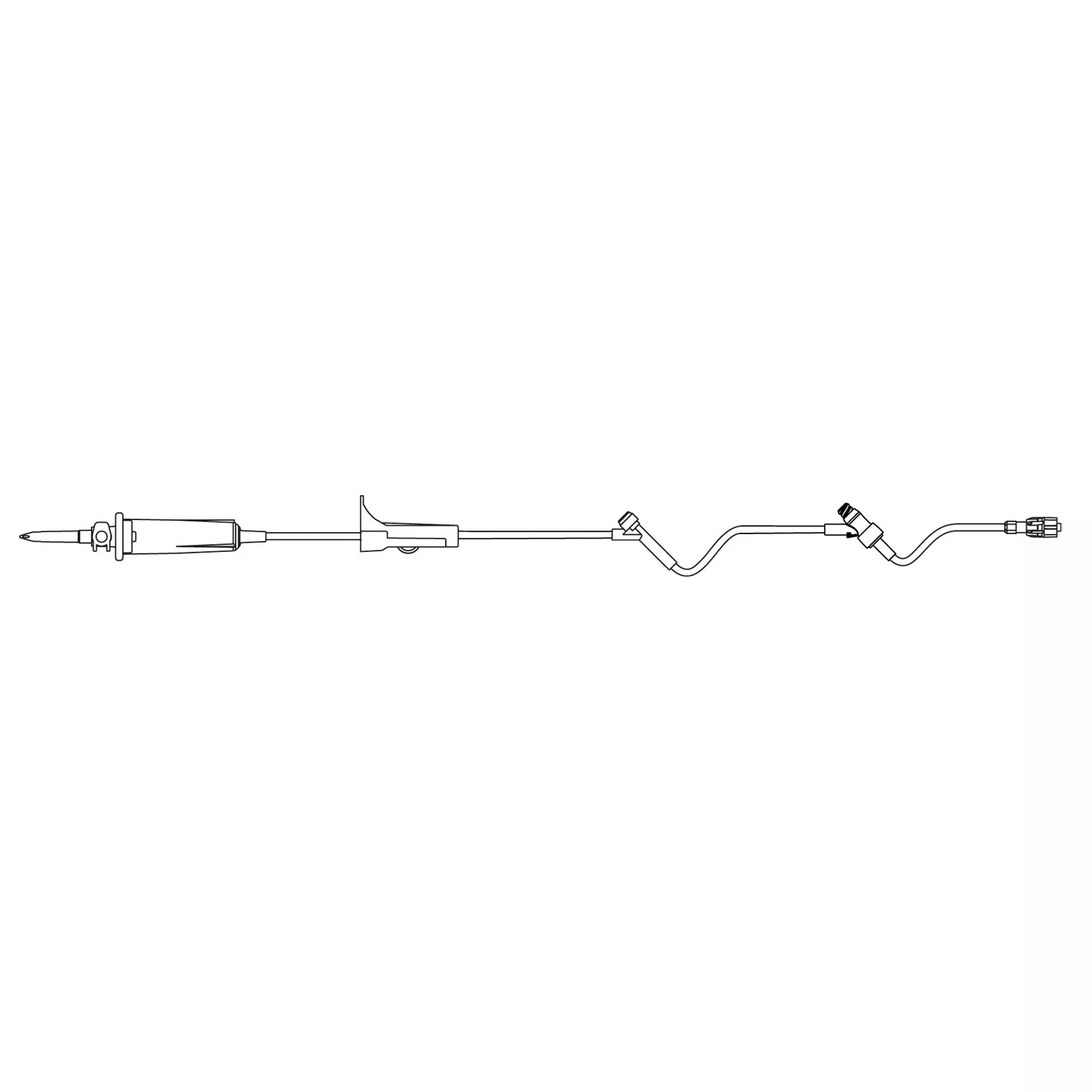 Primary IV Administration Set Outlook Pump Filterflow Gravity 2 Ports 10 Drops / mL Drip Rate Without Filter 88 Inch Tubing Solution