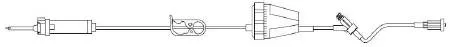 Primary IV Administration Set Rate Flow Gravity 1 Port 20 Drops / mL Drip Rate Without Filter 87 Inch Tubing Solution