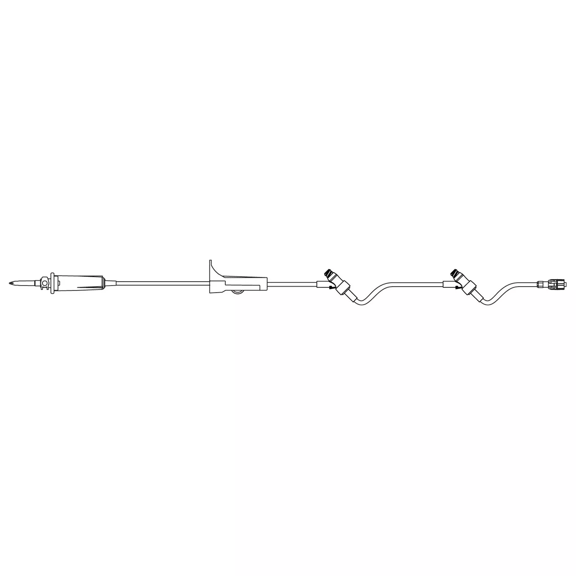 Primary IV Administration Set SafeDay Gravity 2 Ports 15 Drops / mL Drip Rate Without Filter 126 Inch Tubing Solution