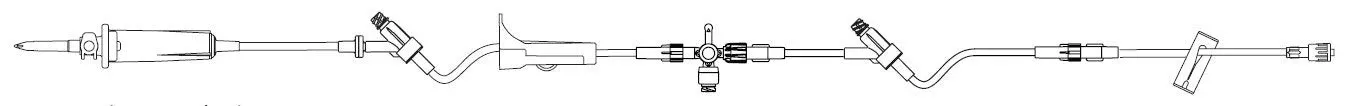 Primary IV Administration Set Ultrasite Gravity 3 Ports 15 Drops / mL Drip Rate Without Filter 131 Inch Tubing Anesthesia