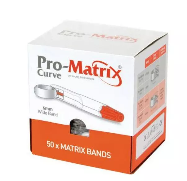 Pro-Matrix Band - Orange - Curved Wide 6mm 50/Pk.