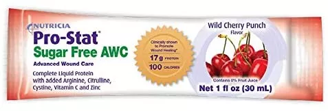 ProStat 40130-U Sugar Free AWC Wild Cherry Punch Protein Supplement, Case of 96