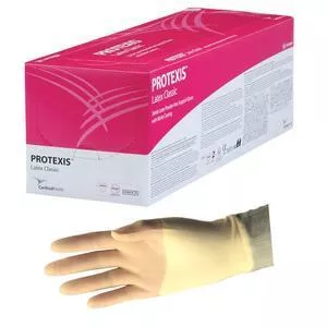 Protexis Latex Classic Surgical Gloves with Nitrile Coating, 9.8 mil, 9"