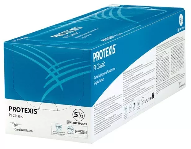Protexis PI Classic Polyisoprene Standard Cuff Length Surgical Glove, Ivory