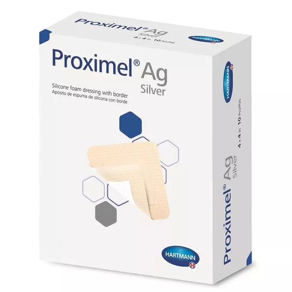 Proximel Ag 15200000 Wound Dressing w/Silver, Box of 10