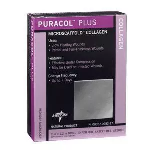 Puracol Plus Collagen Dressing 4-1/4" x 4-1/2"