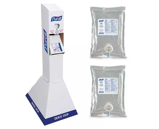 Purell Hand Sanitizer Quick Floor Stand with 2 Liter Refills