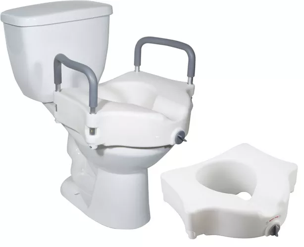 Raised Toilet Seat with Lock