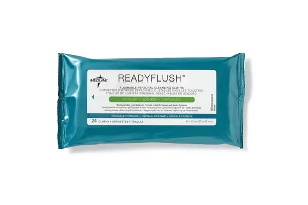 ReadyFlush Biodegradable Flushable Wipes, 3 Packs of 24