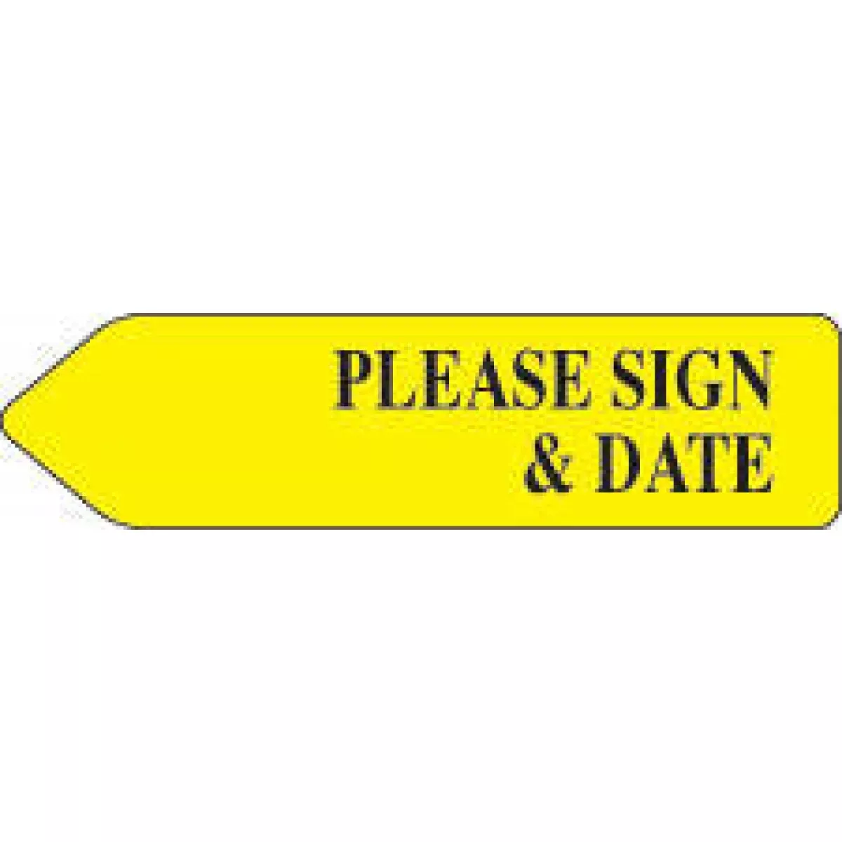 Redi-Tag Flags & Tags "Please Sign And Date" Yellow Removable 1 7/8" X 9/16" 120 Per Roll