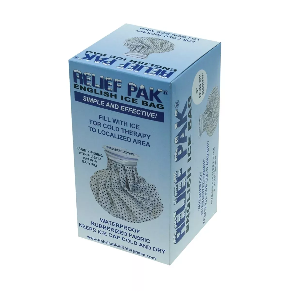 Relief Pak English Ice Cap Reusable Ice Bag, 9 Inch Diameter