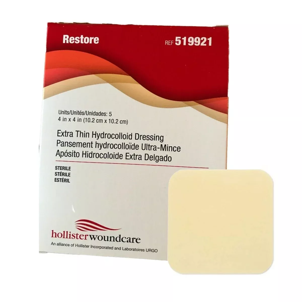 Restore Extra Thin Hydrocolloid Dressing, 4 x 4 Inch