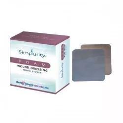 Safe N Simple Silver Foam Dressing Simpurity™ 4 X 5 Inch Rectangle Sterile #SNS72520