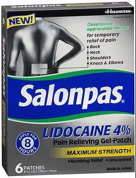 Salonpas Lidocaine Topical Pain Relief Patch