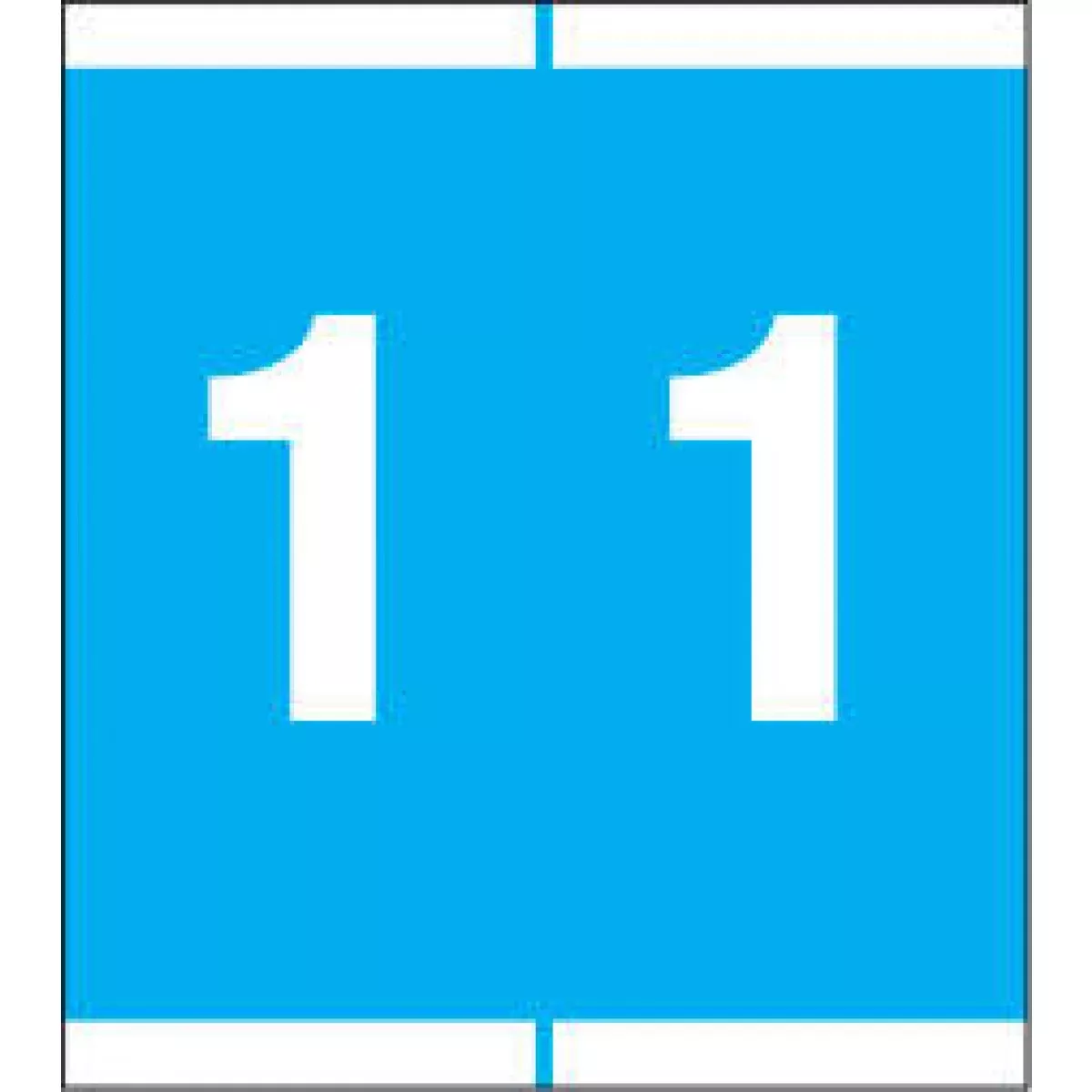 Sav-Tyme Compatible Nsfm Color Code Label Numeric "1" 1 1/2" X 1 11/16" Teal Permanent 500 Per Roll
