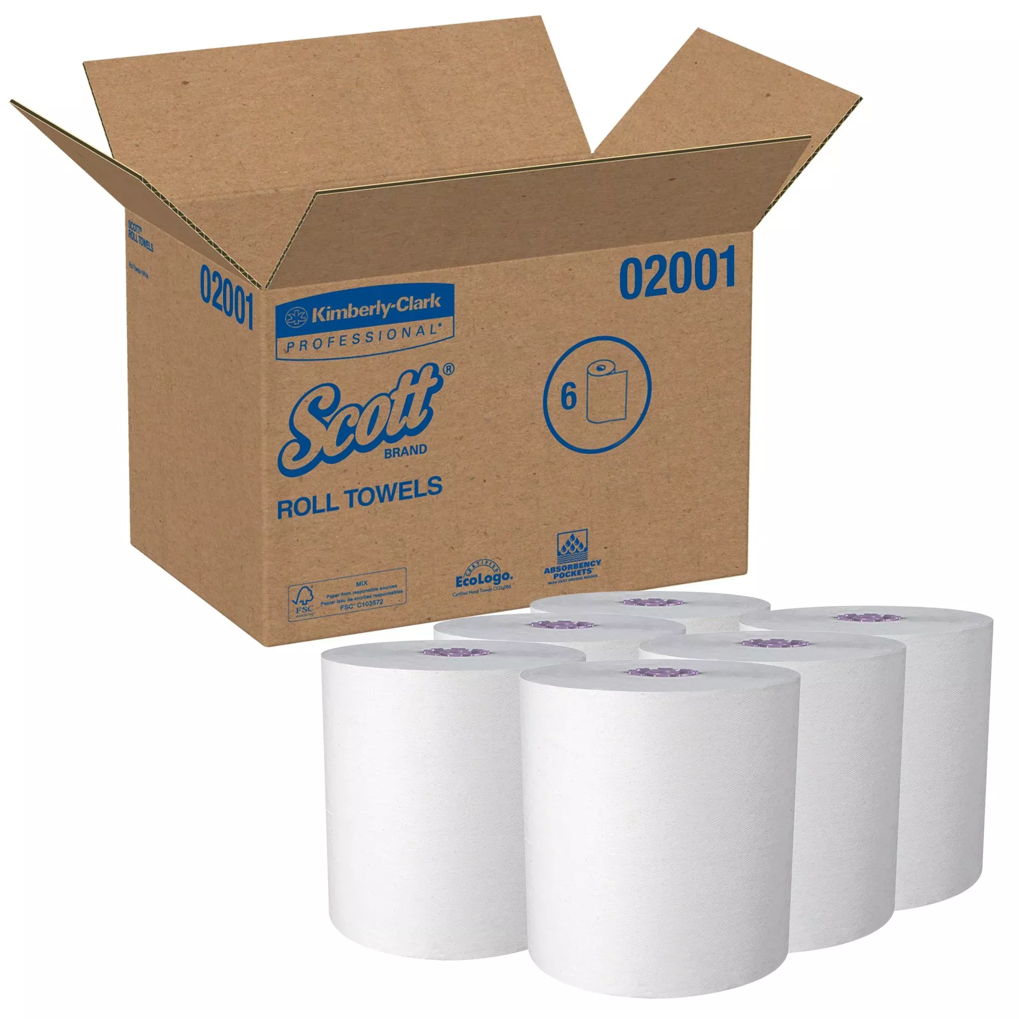 Scott Essential White Paper Towel, 8 Inch x 950 Foot