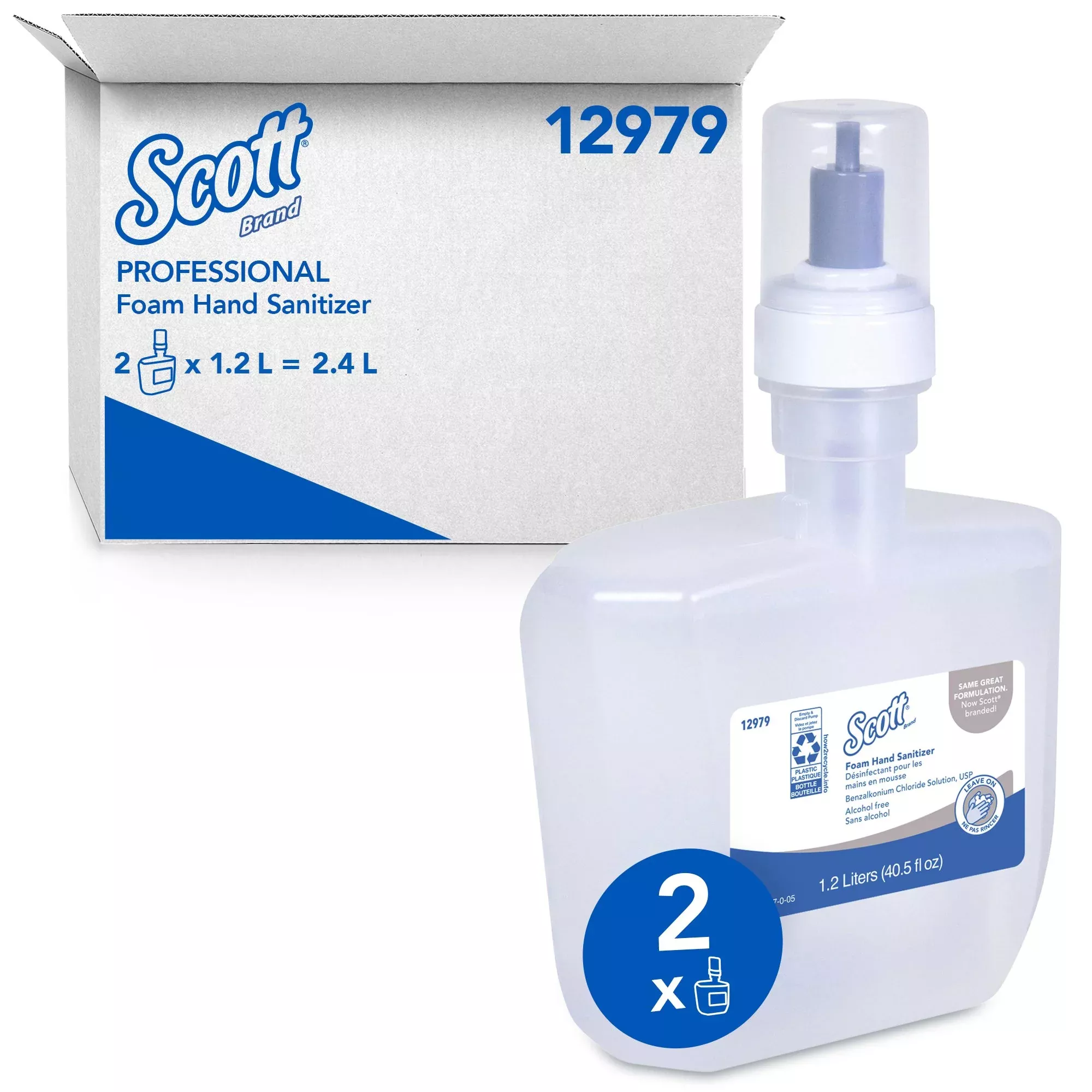 Scott Foam Hand Sanitizer, 1.2-liter Automatic Cassette Refills