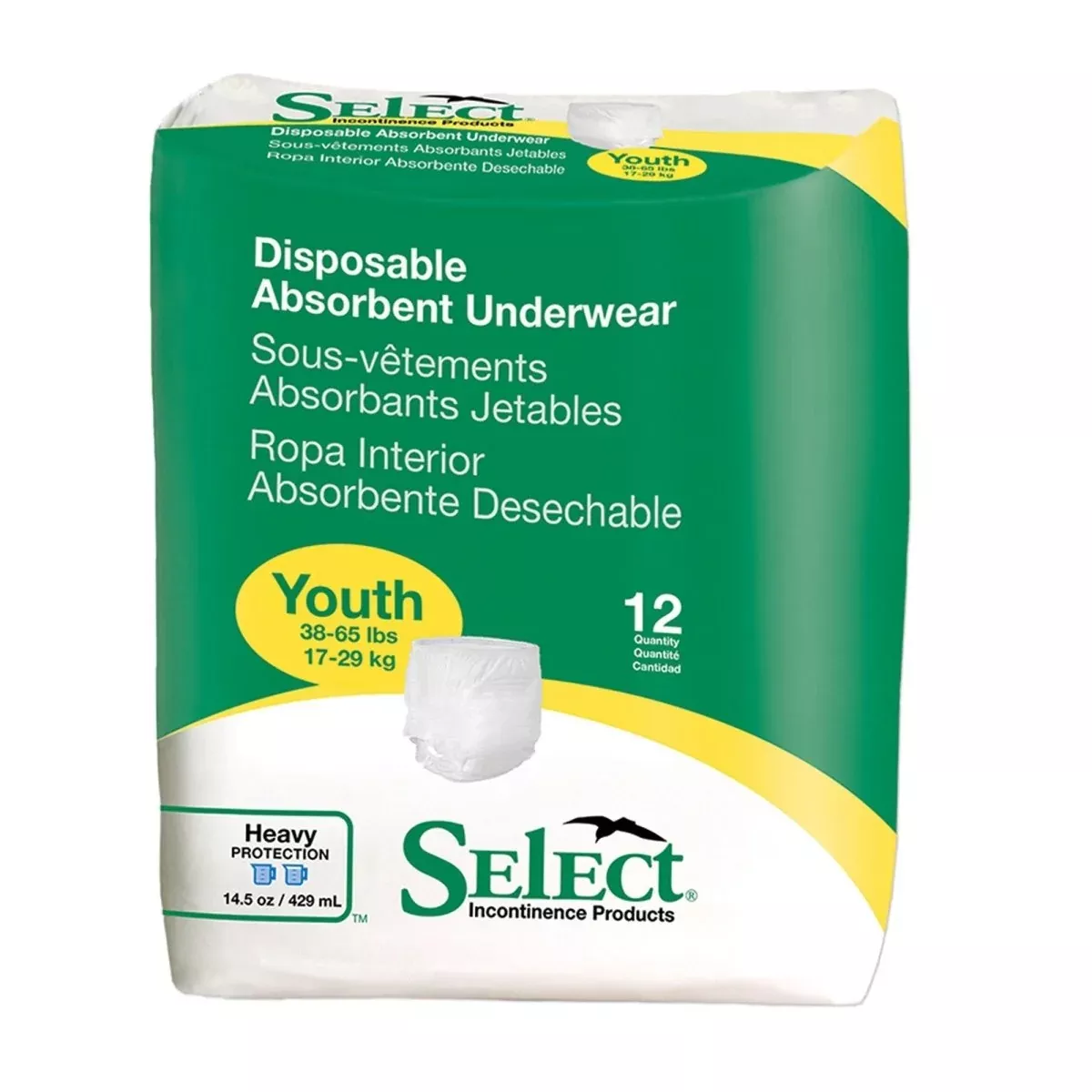 Select Absorbent Underwear, Pediatric