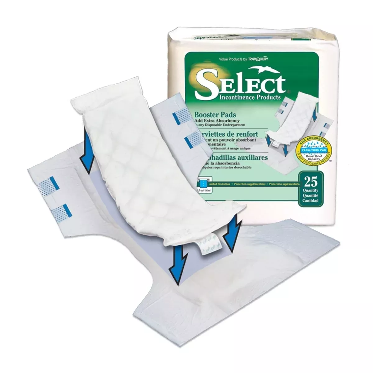 Select Added Absorbency Incontinence Booster Pad