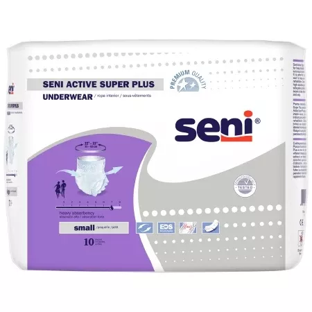 Seni Active Super Plus Unisex Disposable Absorbent Underwear, Heavy Absorbency, Pull On with Tear Away Seams