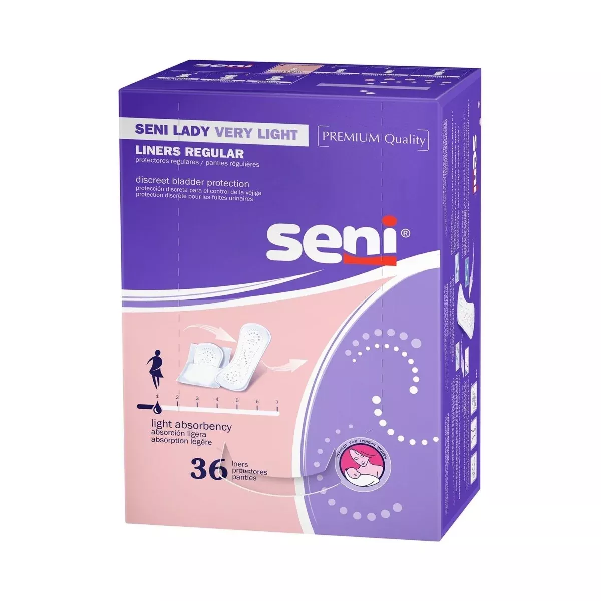 Seni Lady Very Light Bladder Control Pad, 7.3-Inch Length