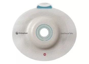 SenSura Mio Click Convex Light Ostomy Barrier, 18 mm Stoma Opening, Green Match
