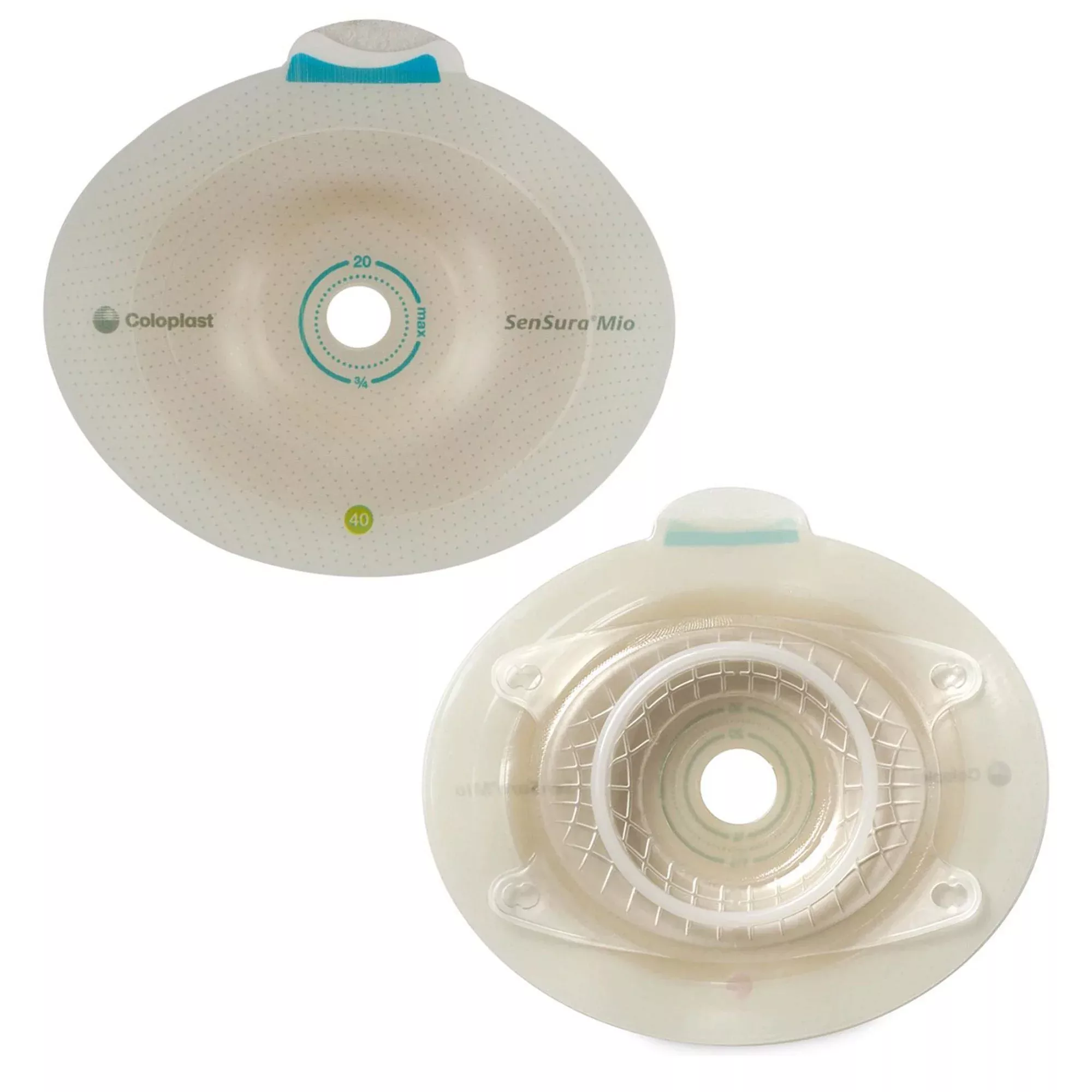 SenSura Mio Convex Light Click Ostomy Barrier, 25 mm Stoma Opening, Red Match