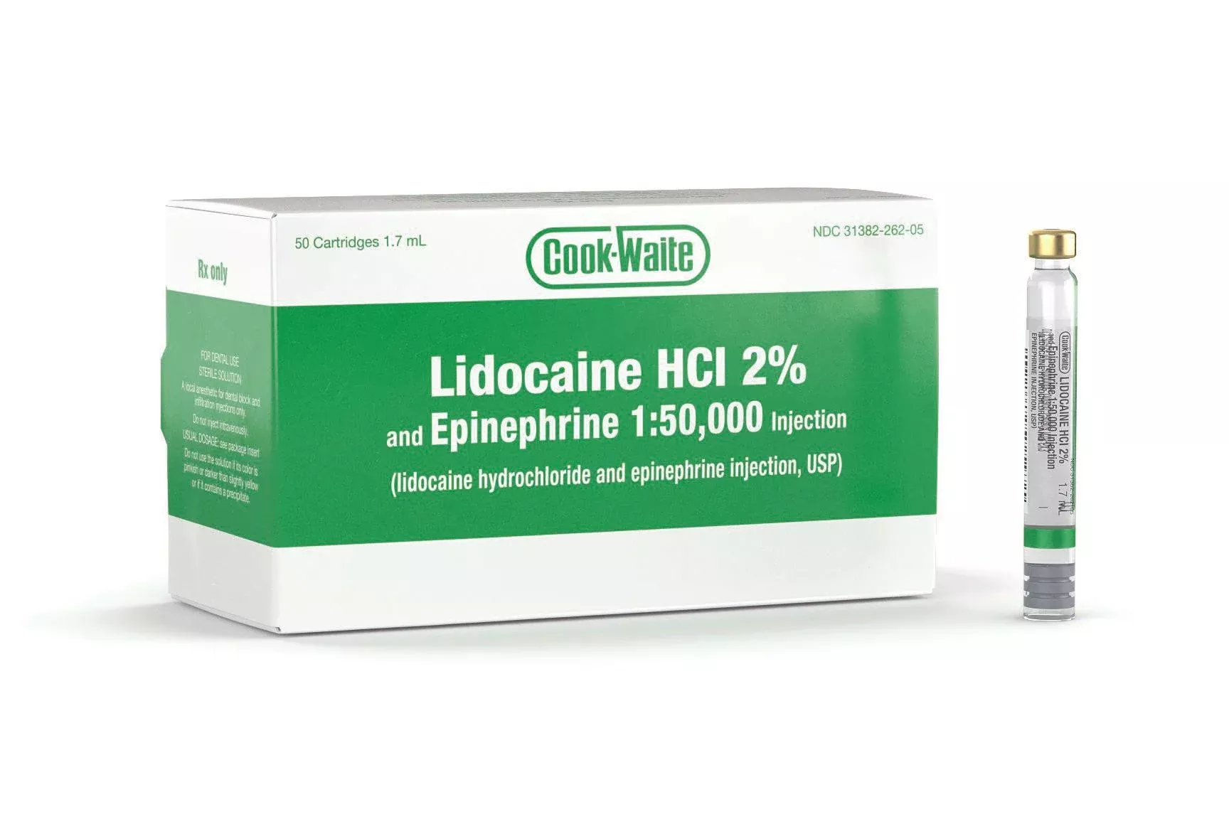 Septodont Cook-Waite Lidocaine HCL 2% with Epinephrine