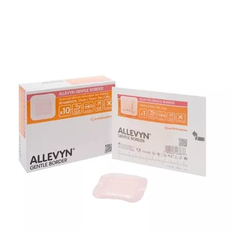 Silicone Foam Dressing Allevyn Gentle Border 3 X 3 Inch Square Silicone Gel Adhesive with Border Sterile