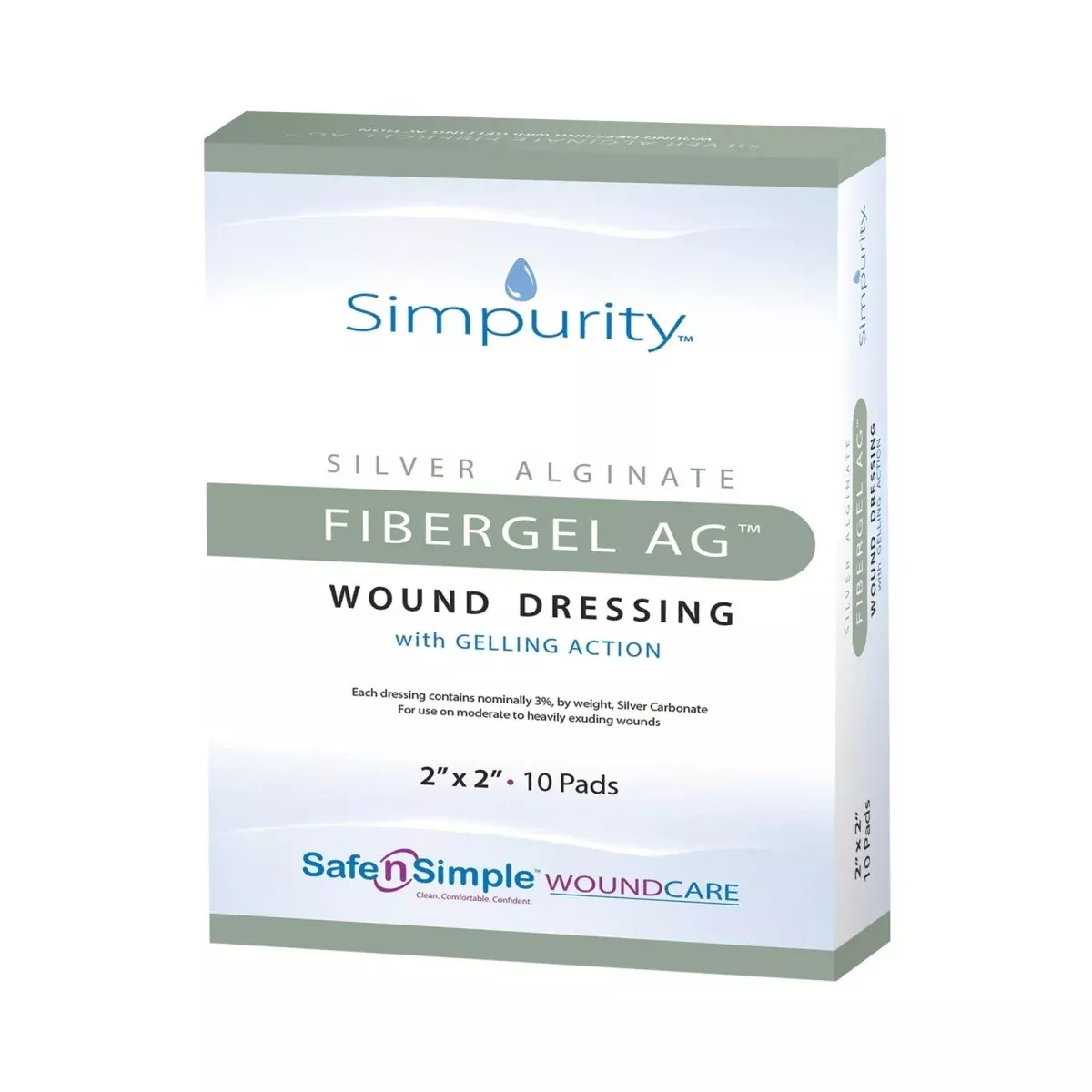 Simpurity Fibergel AG Silver Alginate Dressing