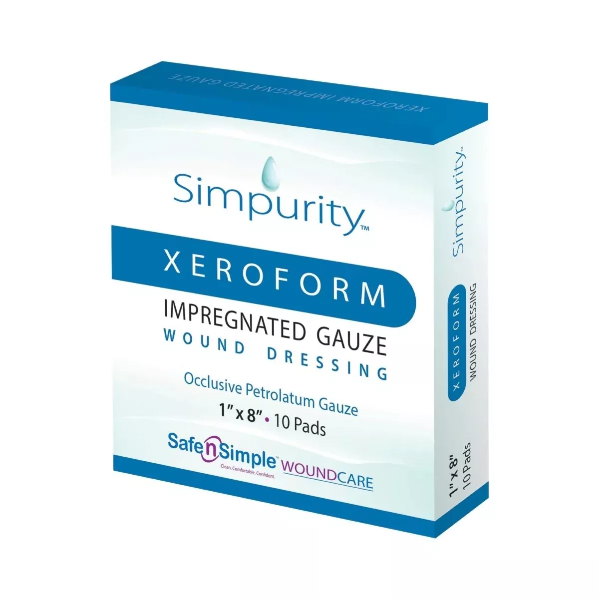 Simpurity XeroForm Impregnated Dressing, 1 x 8 Inch