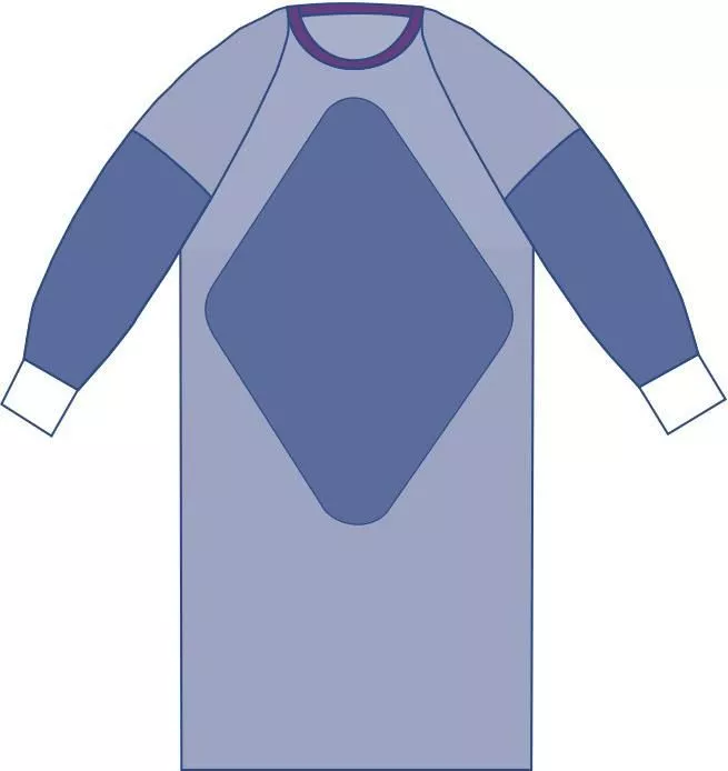 Sirus Fabric Reinforced SMS Gowns, Nonsterile, Size 2XL